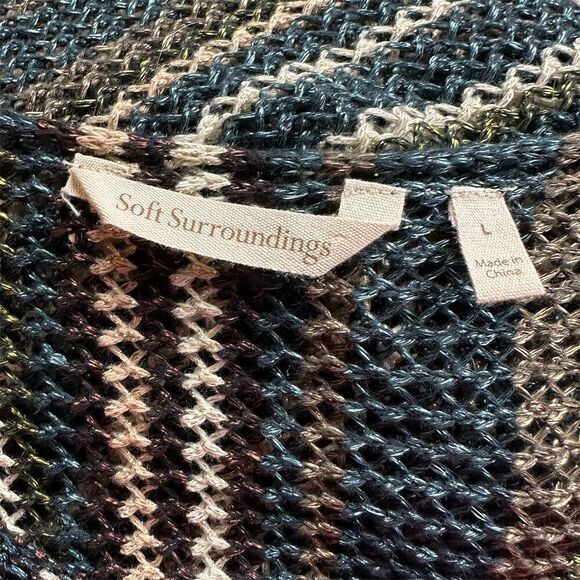 Soft Surroundings Women's L Multicolor Striped Tunic Sweater Swim Coverup - Picture 5 of 5